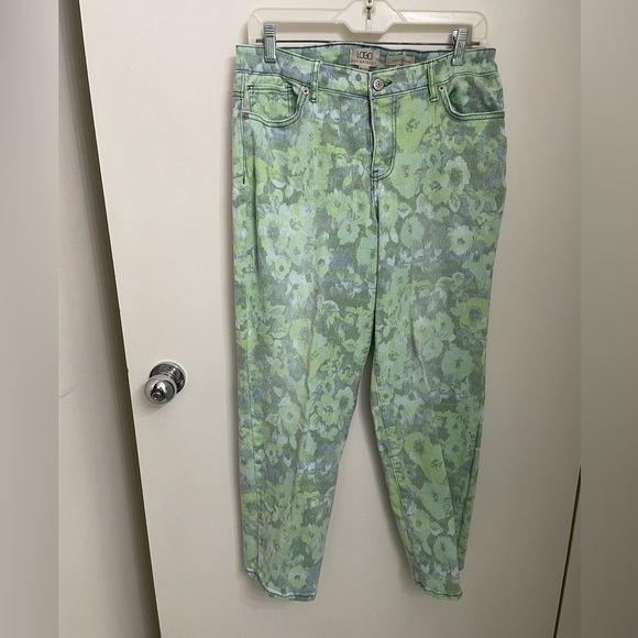 LOGO by Lori Goldstein Denim - LOGO Lori Goldstein cropped floral print jeans